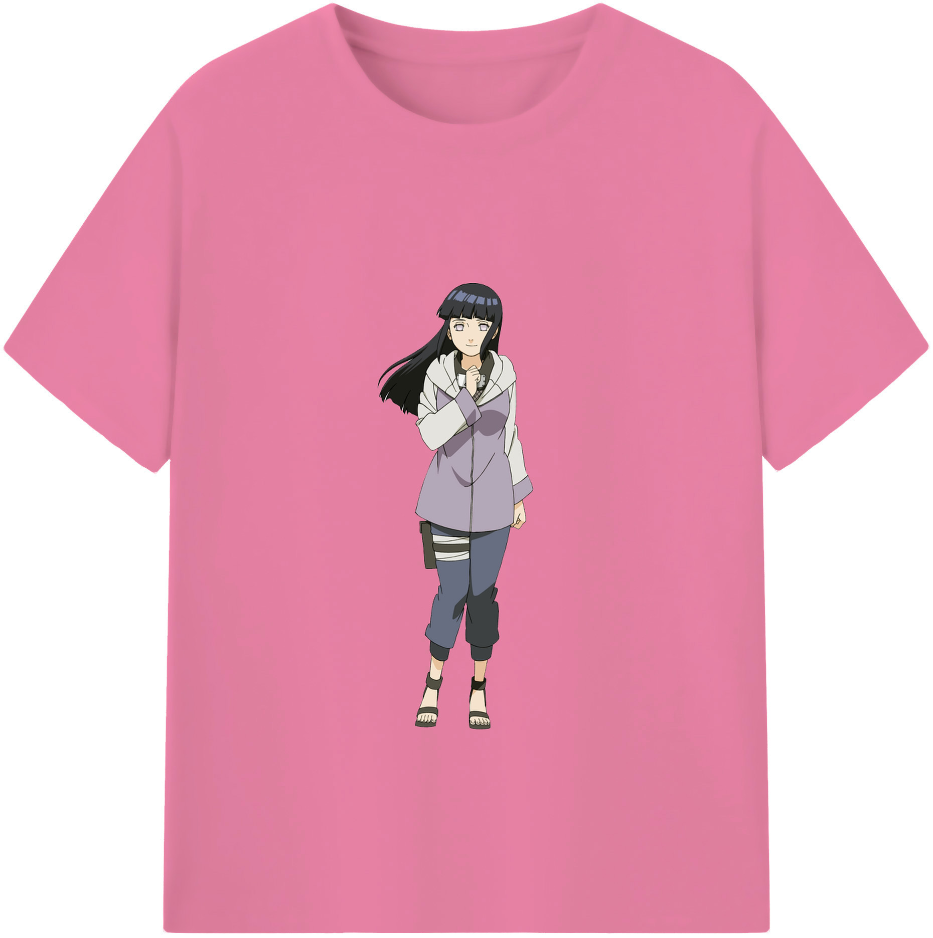 （画像用） NARUTO -ナルト- 日向ヒナタ Hyūga Hinata 綿100％半袖Tシャツ（フロントプリント）